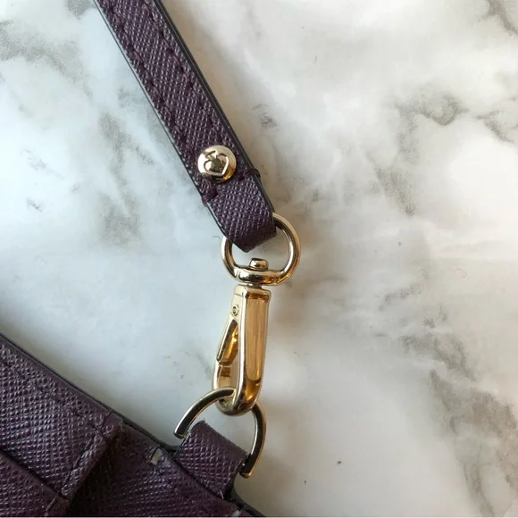 Kate Spade Plum Purple Phone Wristlet Wallet Purse Detachable Wristband Loop - Picture 9 of 15